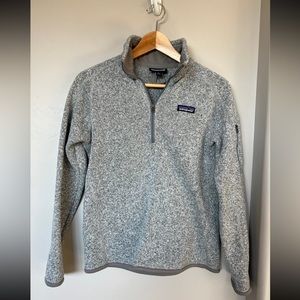 Patagonia Better Sweater 1/4-Zip Fleece - Small in Grey/Birch White